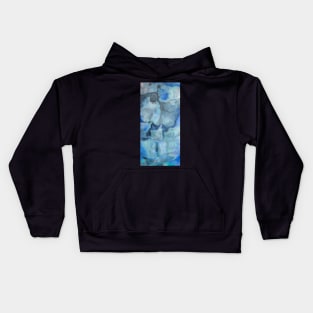 Fluid Blue Abstract Painting Kids Hoodie